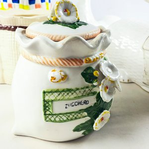 Conjunto de 5 Piezas de Cerámica: Potes con Tapa y Figura de Paloma - imagen 3