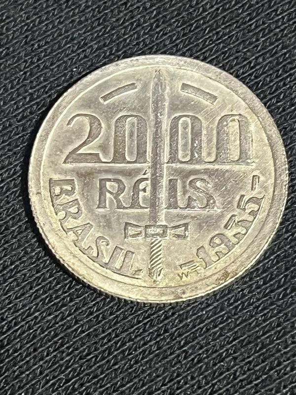 Moneda de Plata Brasil 2000 Reis 1935