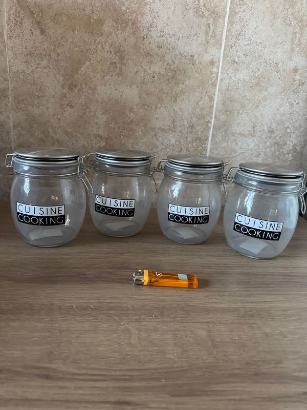Set de 4 Bollones de Vidrio para Cocina "Cuisine Cooking" - imagen 1