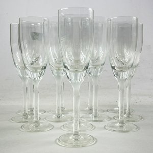 Juego de 11 Copas Flauta de Cristal Transparente - imagen 2