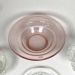 Centro de Mesa Escandinavo de Vidrio Rosa y Transparente con Platillos - imagen 5