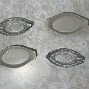 Set de 4 Fuentes Ovaladas de Vidrio y Cerámica - imagen 4