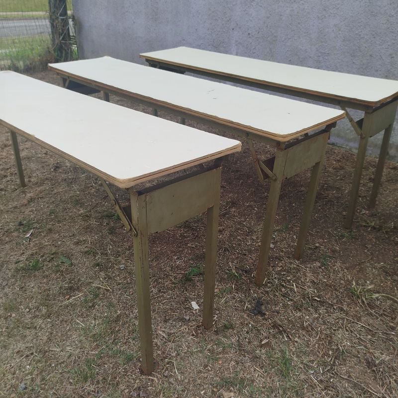 Mesas plegables de hierro con superficie plana y ajustable - imagen 4