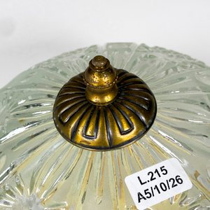 Plafon de techo bronce y vidrio, diámetro 20 cm - imagen 3