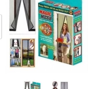 Cortina Mosquitero Magic Mesh Puerta 2 Paños 2.10m x 0.53m - imagen 1