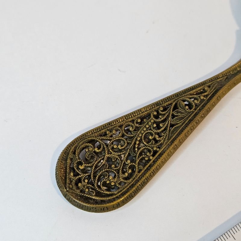 Espejo de mano estilo francés con hermoso trabajo de bronce - imagen 4