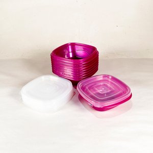 Set de 9 Bowls Cuadrados de Plástico con Tapa - imagen 1