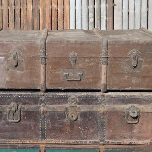 Lote de 3 baúles antiguos de viaje - imagen 3
