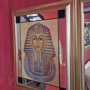 Par de Cuadros Decorativos Egipcios con Marco Dorado - imagen 5