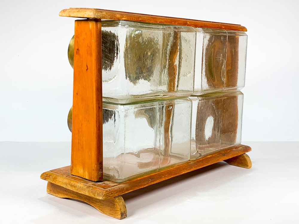Caramelera en madera con tapas de bronce - imagen 4