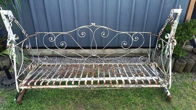 Hamaca de Jardín Antigua Blanca de 3 Cuerpos