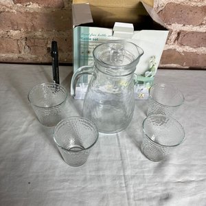 Jarra y 4 Vasos de Vidrio Transparente - imagen 8