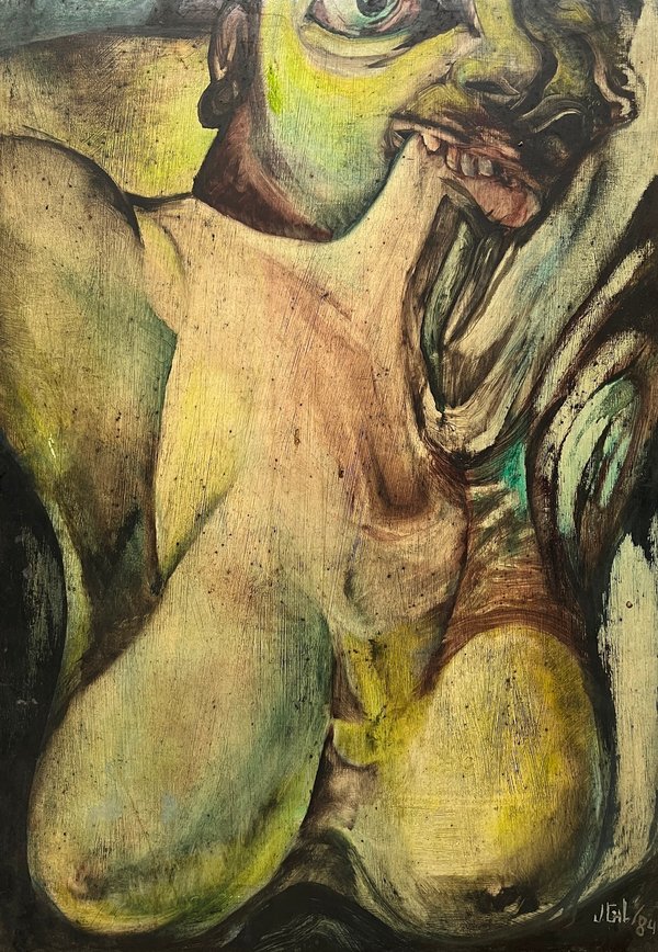 Pintura de Javier Gil 'Devorando a su amada'