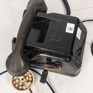 Teléfono Antiguo de Baquelita Negro con Manivela - imagen 2