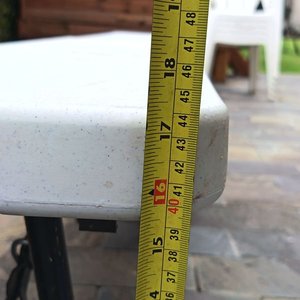 Banco Plegable Tipo Valija Exterior 184 cm Blanco - imagen 7