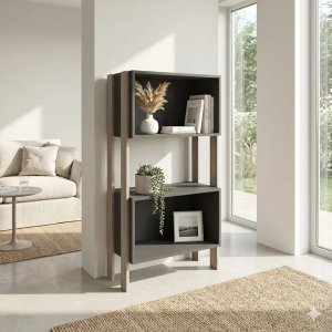 Lote siguiente: Estantería Moderna 2 Niveles Negra y Madera