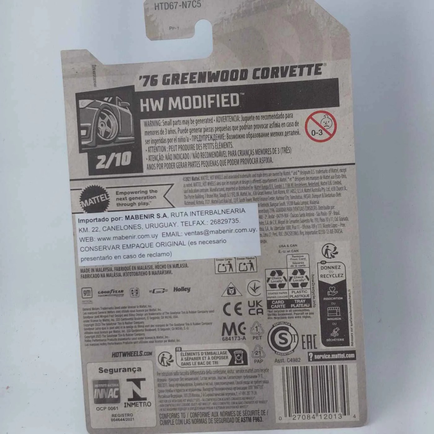 Hot Wheels Greenwood Corvette 1976 - Coche de juguete en vinilo - imagen 3
