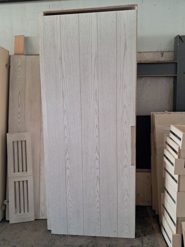 Placard Batiente Laminado Roble Blanco 92x230x51cm