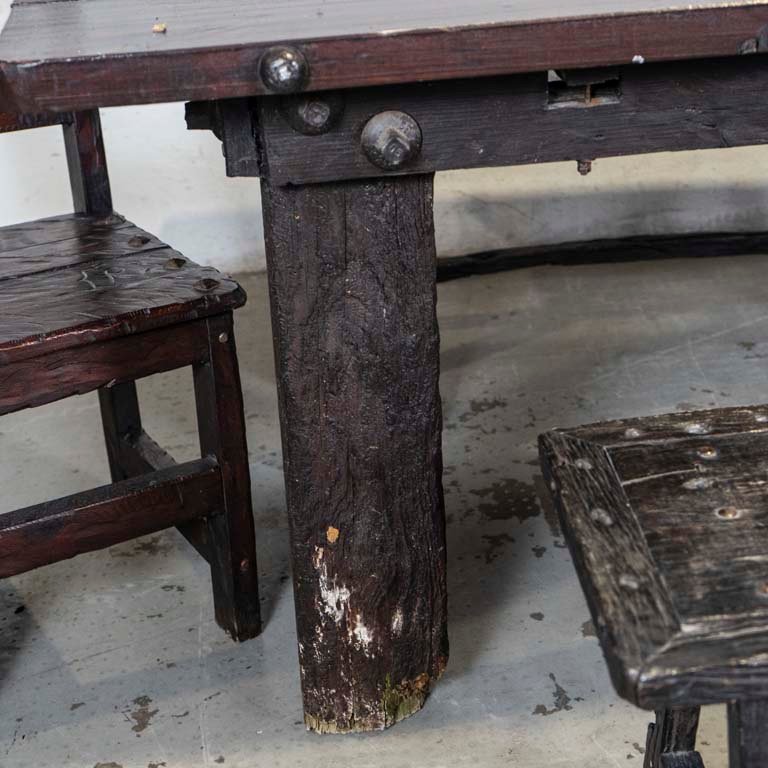 Muebles de madera rústica para exterior - imagen 2