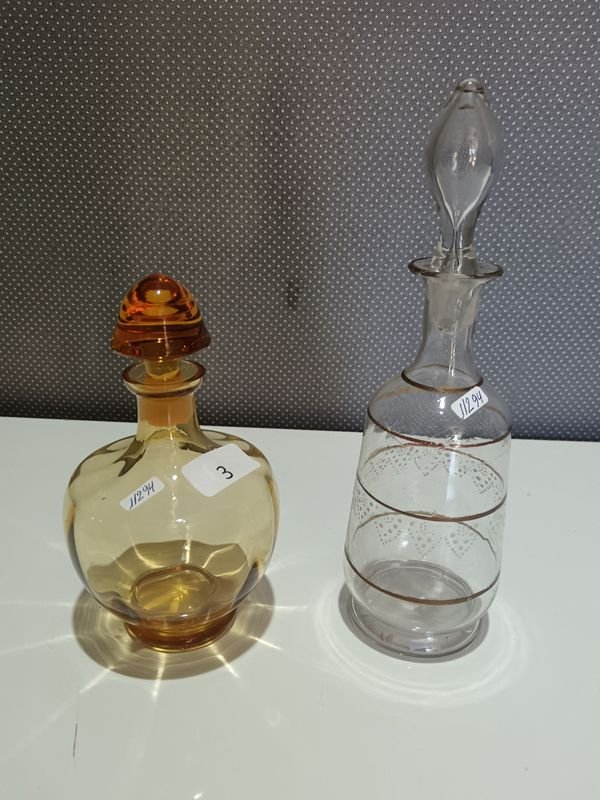 Dos botellones de cristal antiguos para decoración - imagen 1
