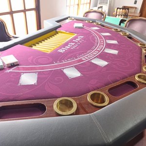 Mesa de Juego para Blackjack con Posavasos y Apoyapiés - imagen 5