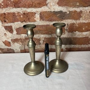 Par de Veladores Antiguos de Platina - imagen 5