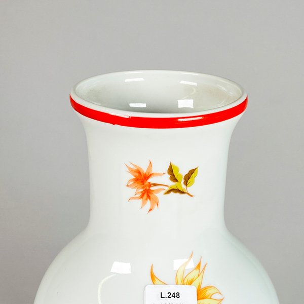 Florero de porcelana húngara decorado, altura 22 cm - imagen 3