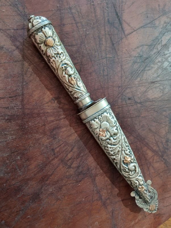 Cuchillo ALIMAR Tandil Alpaca y Oro - imagen 1