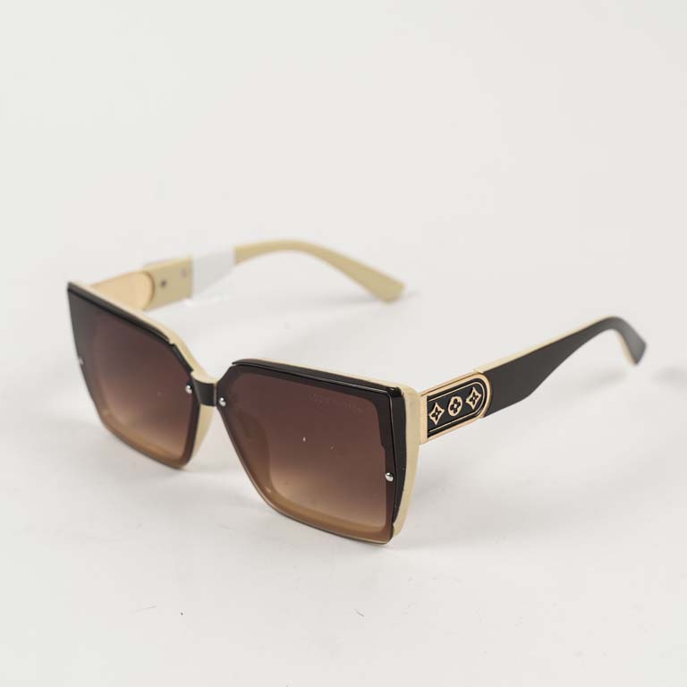 Lentes de sol para hombre - Par de gafas de sol con forma cat-eye y lentes marrón