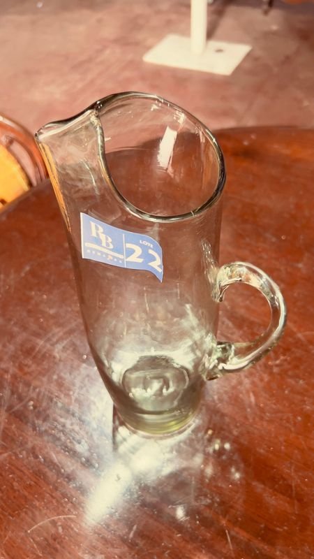 JARRA VIDRIO SOPLADO CON ASA - Vaso de vidrio claro con asa - imagen 5