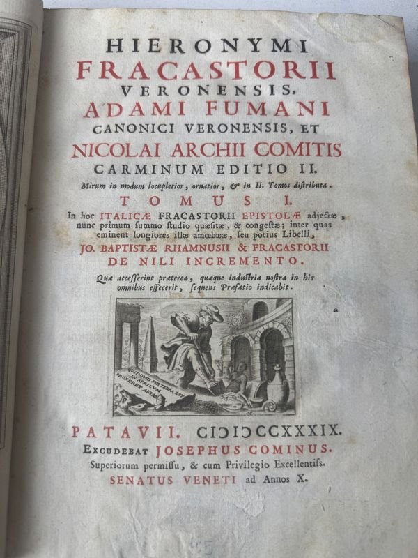 Libros antiguos de Poemas por Girolamo Fracastoro, Adamo Fumani y Nicolo Archi - imagen 6
