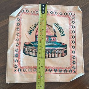 Cuadro Caligrafía Islámica Metálica, Plato Decorativo Taj Mahal y 4 Pañuelos Cúpula de la Roca - imagen 9