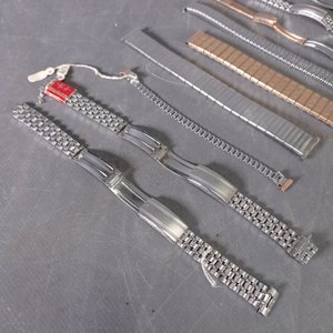 Lote de 9 Mallas para Reloj: Acero Inoxidable, Enchapadas y Cuero - imagen 3