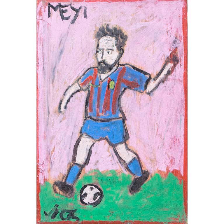 Pintura al óleo "Meyi" (Lionel Messi) por Victor, sin marco, 60 x 40 cm