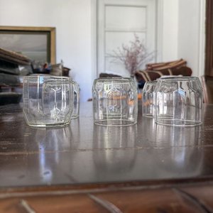 Juego de 6 Vasos de Vidrio con Cortes Geométricos - imagen 4