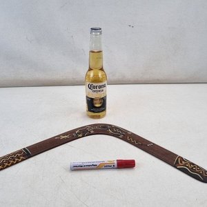 L 033 - 1 Pieza - Atractivo boomerang decorativo de madera, finamente pintado a mano con motivos nativos - imagen 2