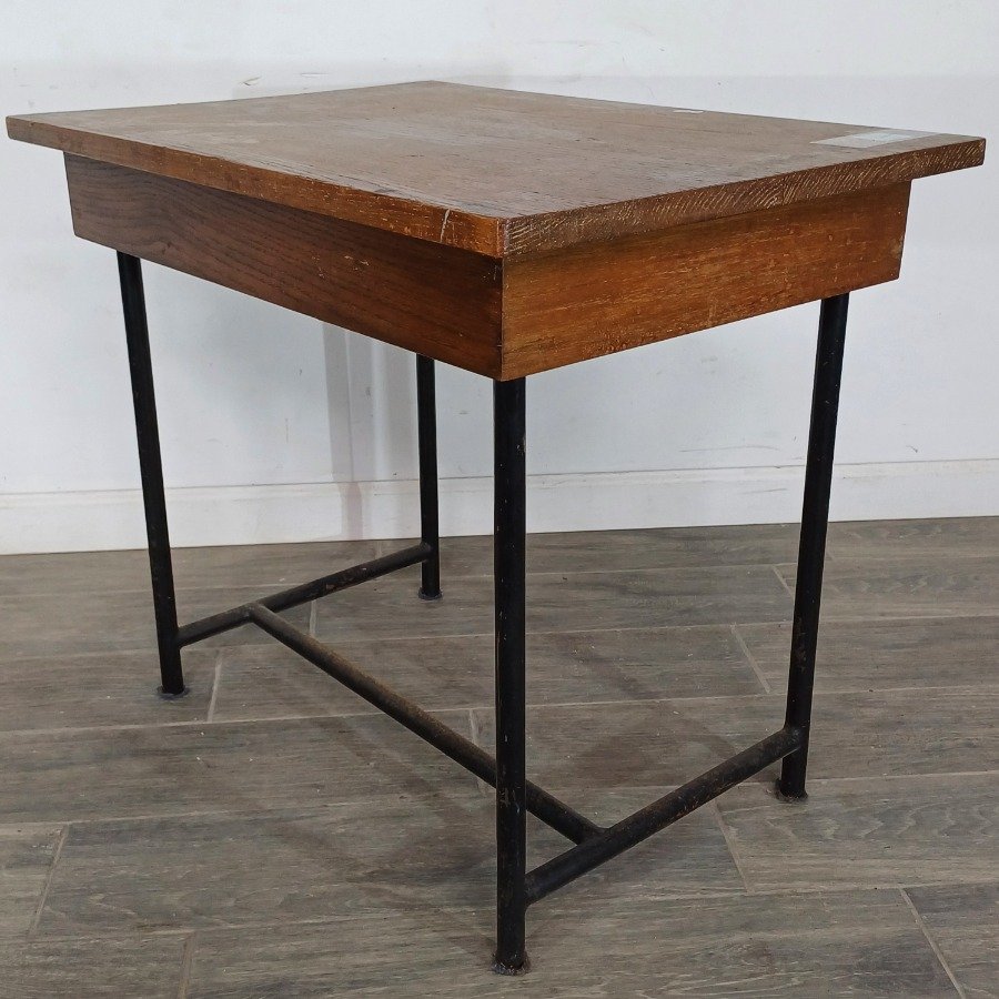 Mesa con cajón y base metálica - imagen 7