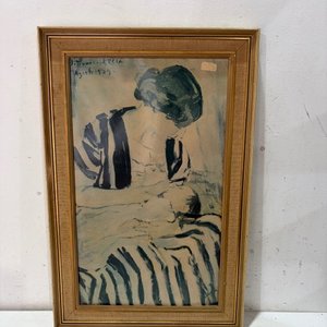 Lote siguiente: Cuadro "Maternidad" con Marco Dorado