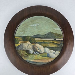 Óleo sobre madera firmado "R. De Signi, France, 1927" - imagen 2