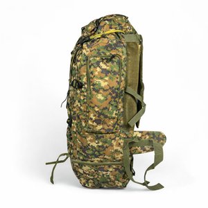 Mochila Campista Grande Camuflada Verde/Marrón con Múltiples Reparticiones - imagen 2