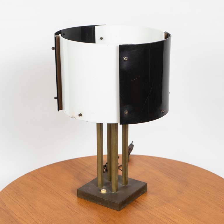 Lámpara de Mesa Moderna Acrílico y Bronce