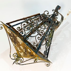 Farol Cónico de Hierro y Chapa con Ménsula - Estilo Vintage - imagen 4