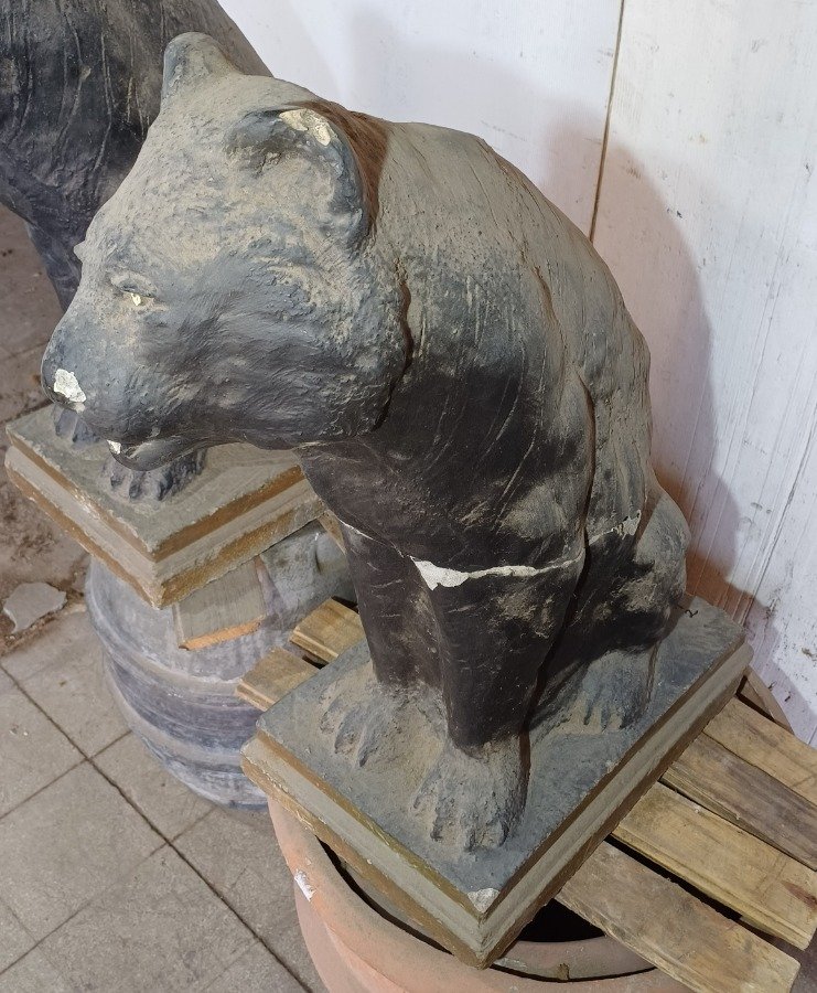 Figuras de pumas en material, algunas con daños - imagen 6