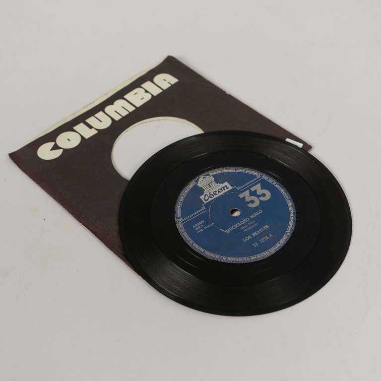 Disco Vinilo Single Los Beatles "Muchacho Malo" - Edición Uruguay Primera Edición