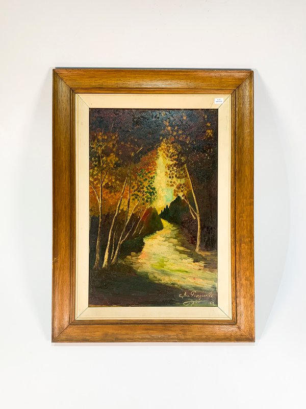 Cuadro al óleo "Paisaje Campestre" firmado Celsa Peaguda (1969) - imagen 1