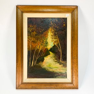 Lote siguiente: Cuadro al óleo "Paisaje Campestre" firmado Celsa Peaguda (1969)