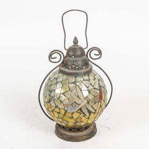 Farol Marroquí con Libélulas y Mosaico, 27 cm - imagen 1