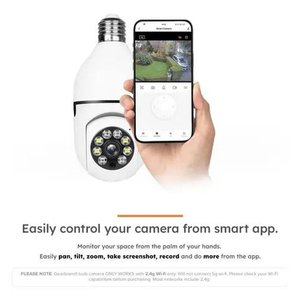 Cámara de Seguridad WiFi Tipo Lámpara con Visión Nocturna y Audio Bidireccional - imagen 2