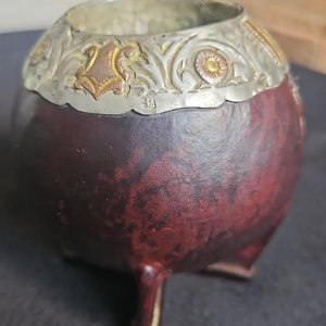 Mate de Calabaza con Detalles en Plata y Oro, Sellado Martinez Hermano - imagen 5