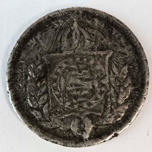 Moneda de Plata Imperio de Brasil 500 Reis 1853 Pedro II - imagen 2